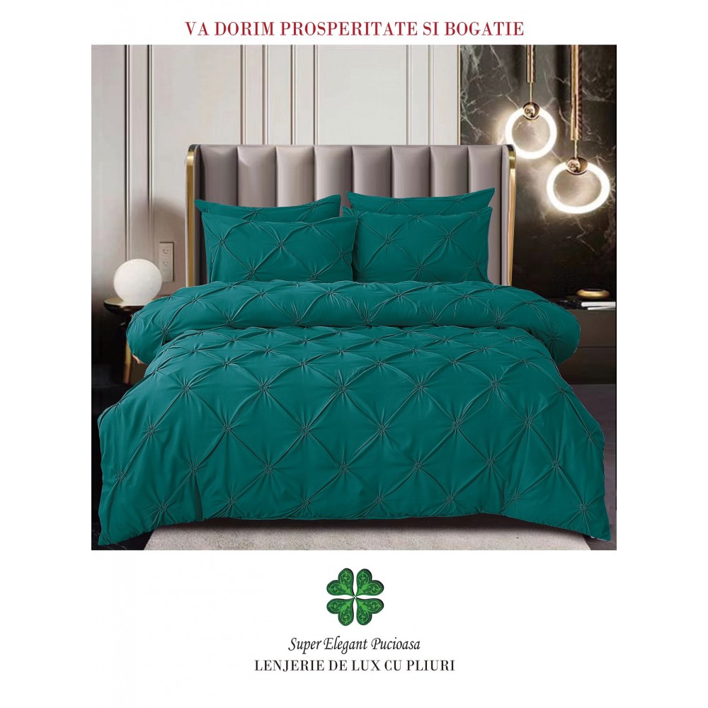 Lenjerie Pat Simpla, Bumbac Finet Premium, LF6PPPY22 Lenjerii finet 6 piese uni pliuri 3d