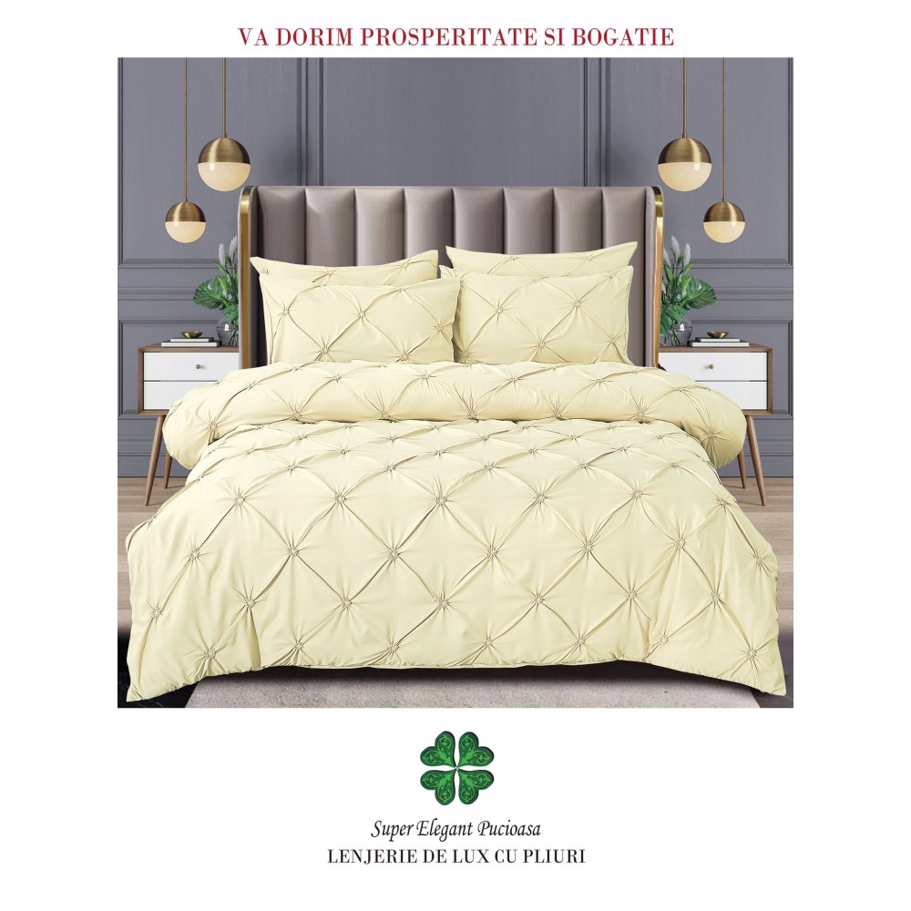 Lenjerie Pat Simpla, Bumbac Finet Premium, LF6PPPY24 Lenjerii finet 6 piese uni pliuri 3d