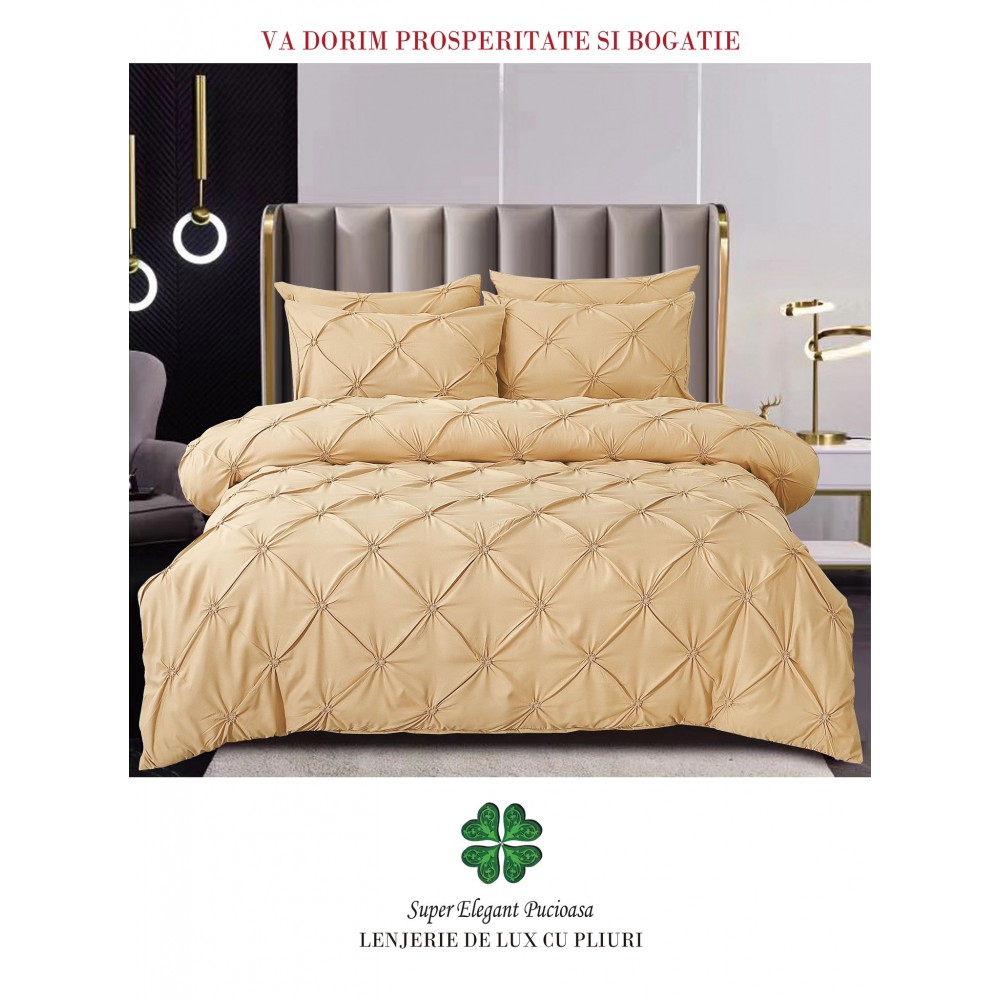 Lenjerie Pat Simpla, Bumbac Finet Premium, LF6PPPY25 Lenjerii finet 6 piese uni pliuri 3d