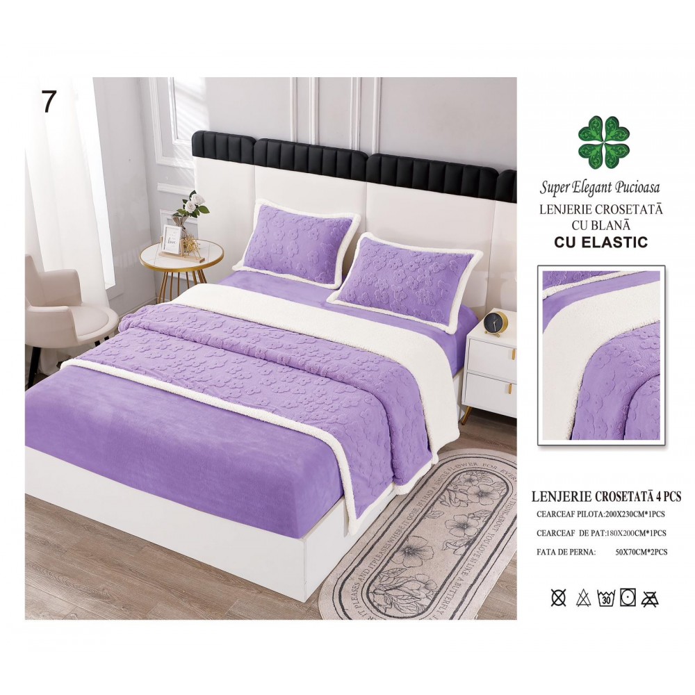 Lenjerie de pat TIP TRICOTAJ cu elastic LCTP5 LENJERII COCOLINO TIP TRICOTAJ CU ELASTIC