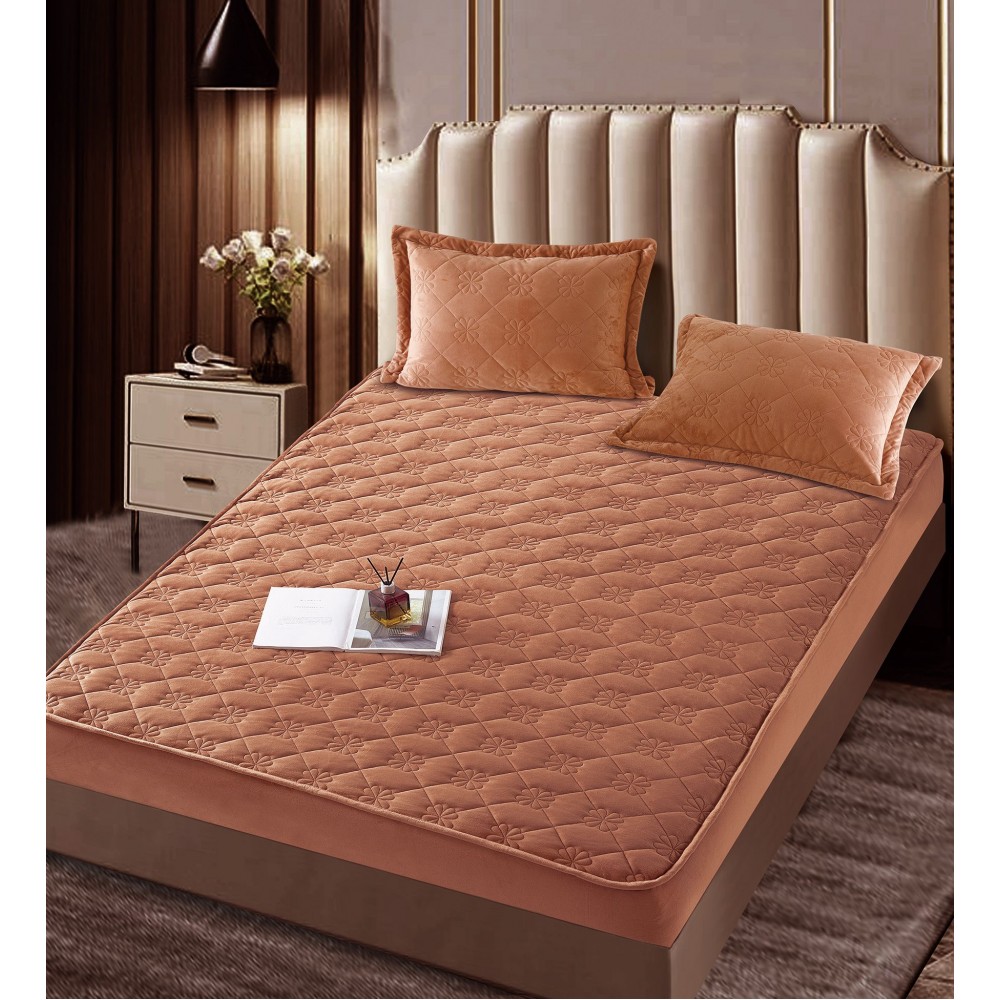 Huse/Topper pentru saltea cu elastic 140x200 HTJ1404 Huse catifea TOPPER pt saltea cu elastic 140x200