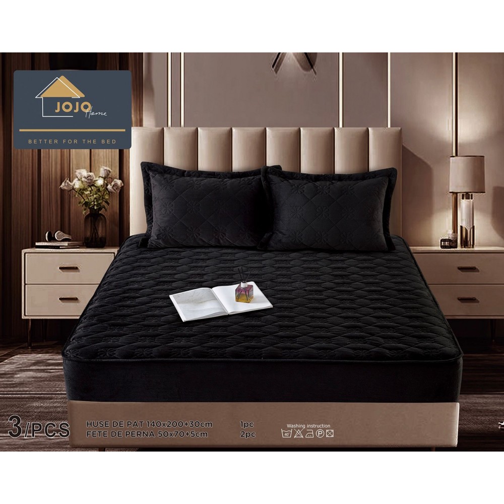 Huse/Topper pentru saltea cu elastic 140x200 HTJ1407 Huse catifea TOPPER pt saltea cu elastic 140x200