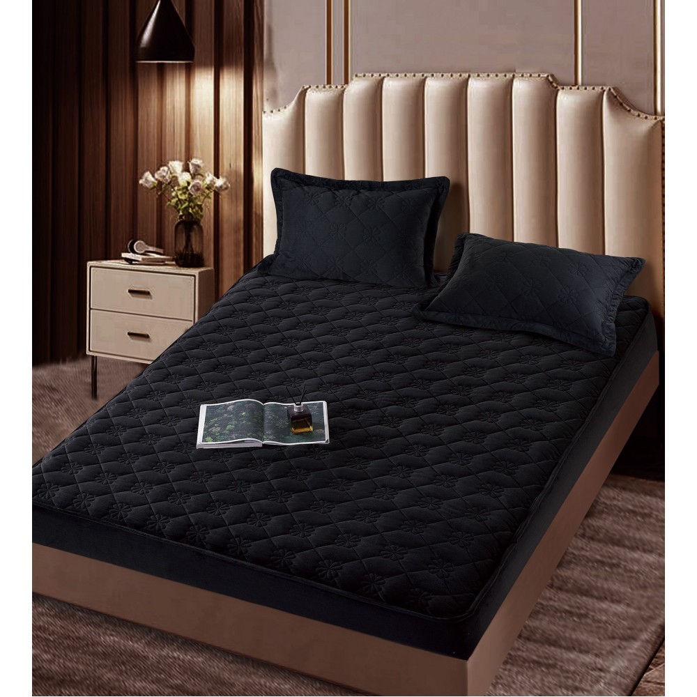 Huse/Topper pentru saltea cu elastic 140x200 HTJ1407 Huse catifea TOPPER pt saltea cu elastic 140x200