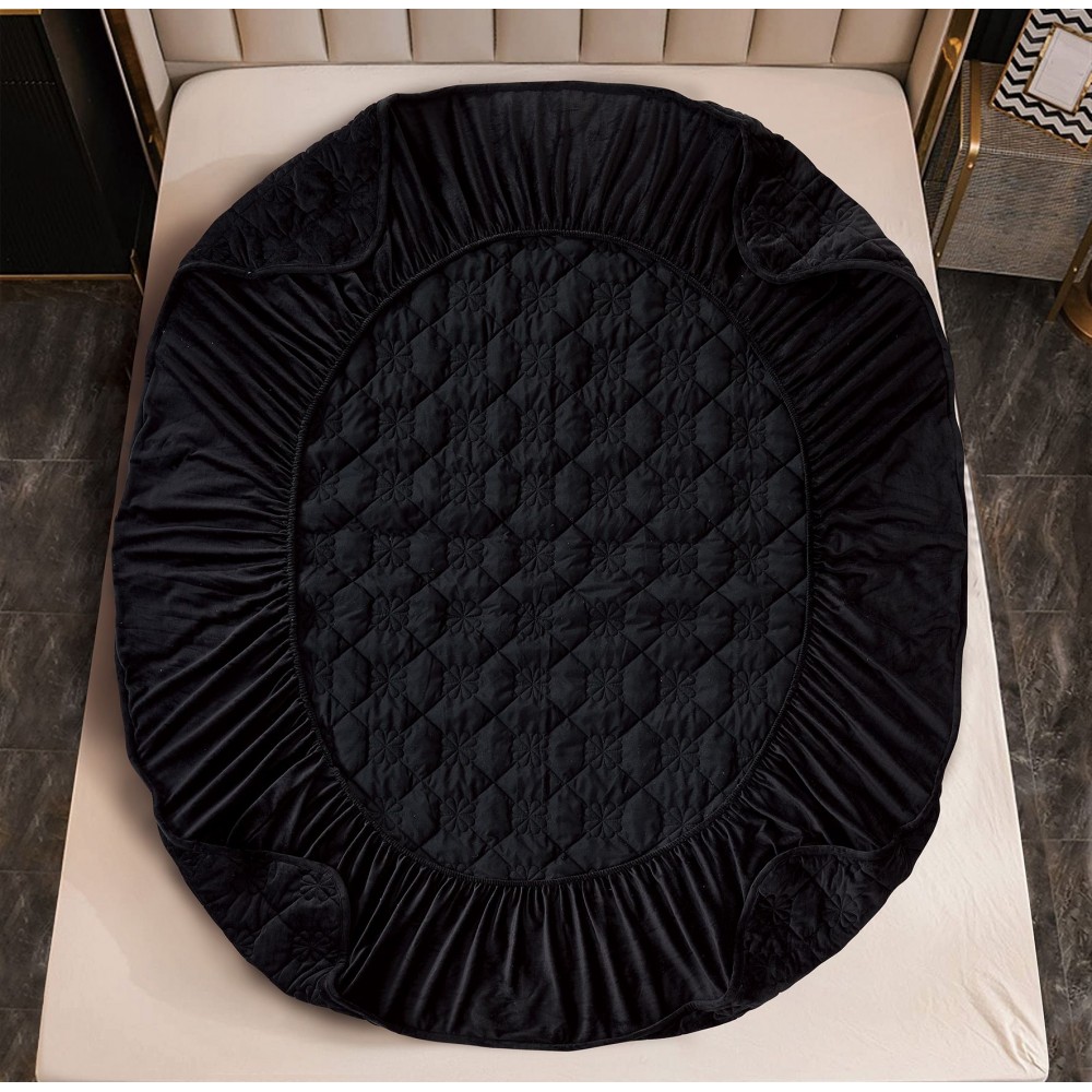 Huse/Topper pentru saltea cu elastic 140x200 HTJ1407 Huse catifea TOPPER pt saltea cu elastic 140x200