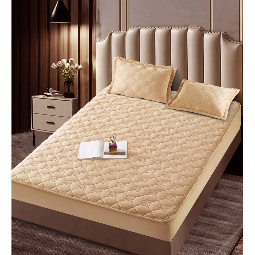 Huse/Topper pentru saltea cu elastic 140x200 HTJ1409 Huse catifea TOPPER pt saltea cu elastic 140x200
