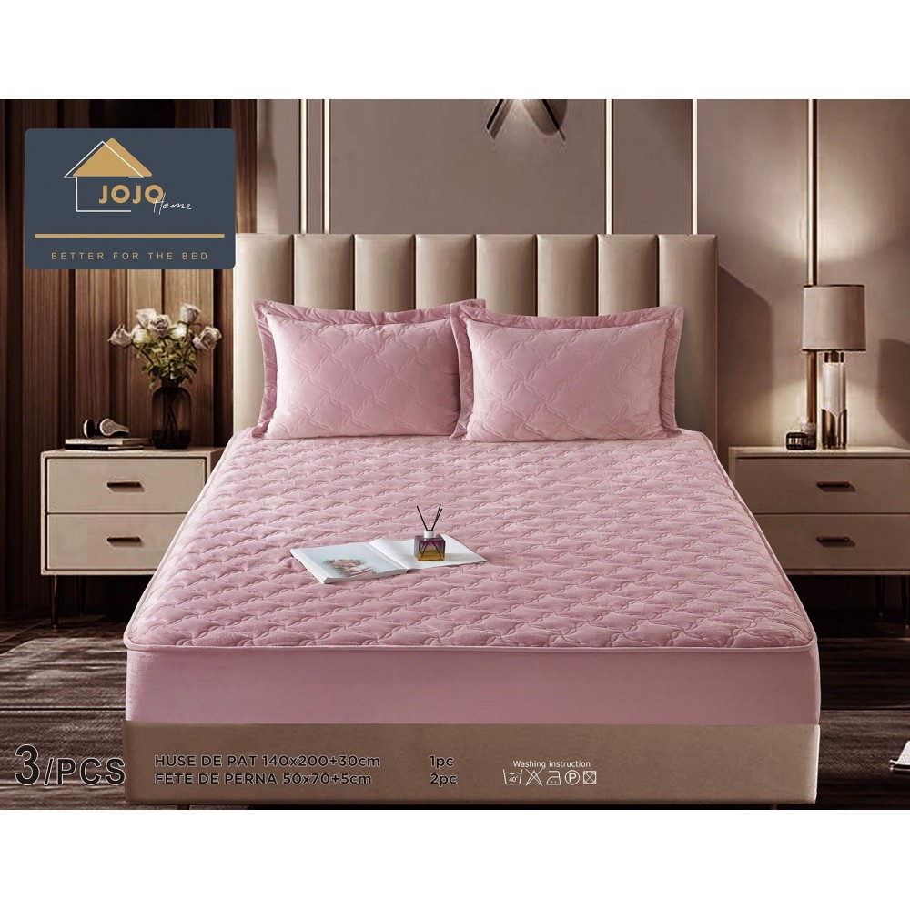 Huse/Topper pentru saltea cu elastic 140x200 HTJ1410 Huse catifea TOPPER pt saltea cu elastic 140x200