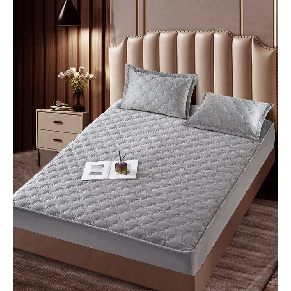 Huse/Topper pentru saltea cu elastic 140x200 HTJ1411 Huse catifea TOPPER pt saltea cu elastic 140x200