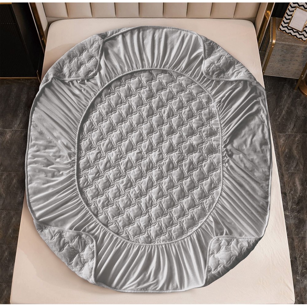 Huse/Topper pentru saltea cu elastic 140x200 HTJ1411 Huse catifea TOPPER pt saltea cu elastic 140x200