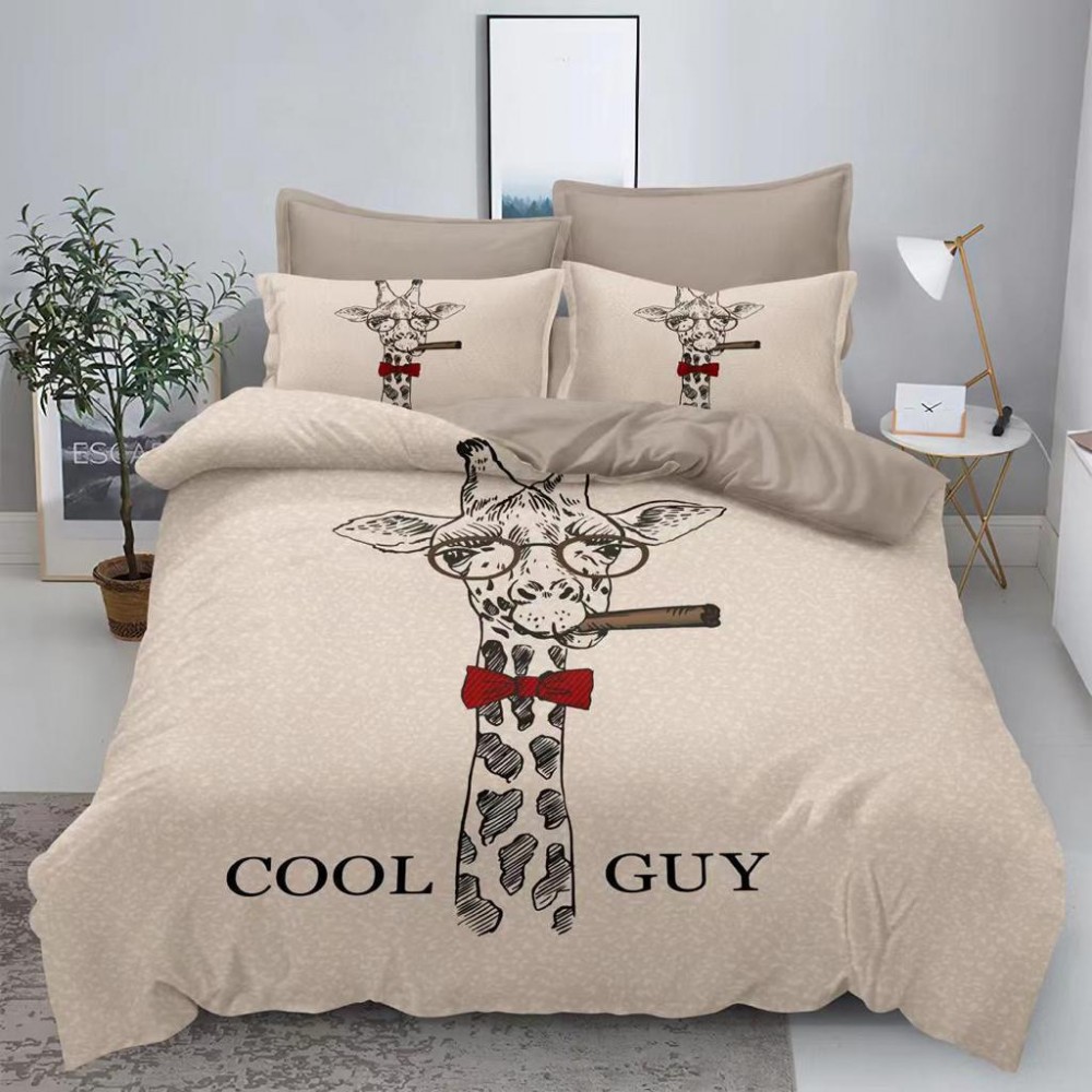 Lenjerie pat dublu, Bumbac Finet Superior, 6 Piese, Bumbac Finet, 3D, YO3D-42 LENJERII DIN FINET 6 PIESE 3D