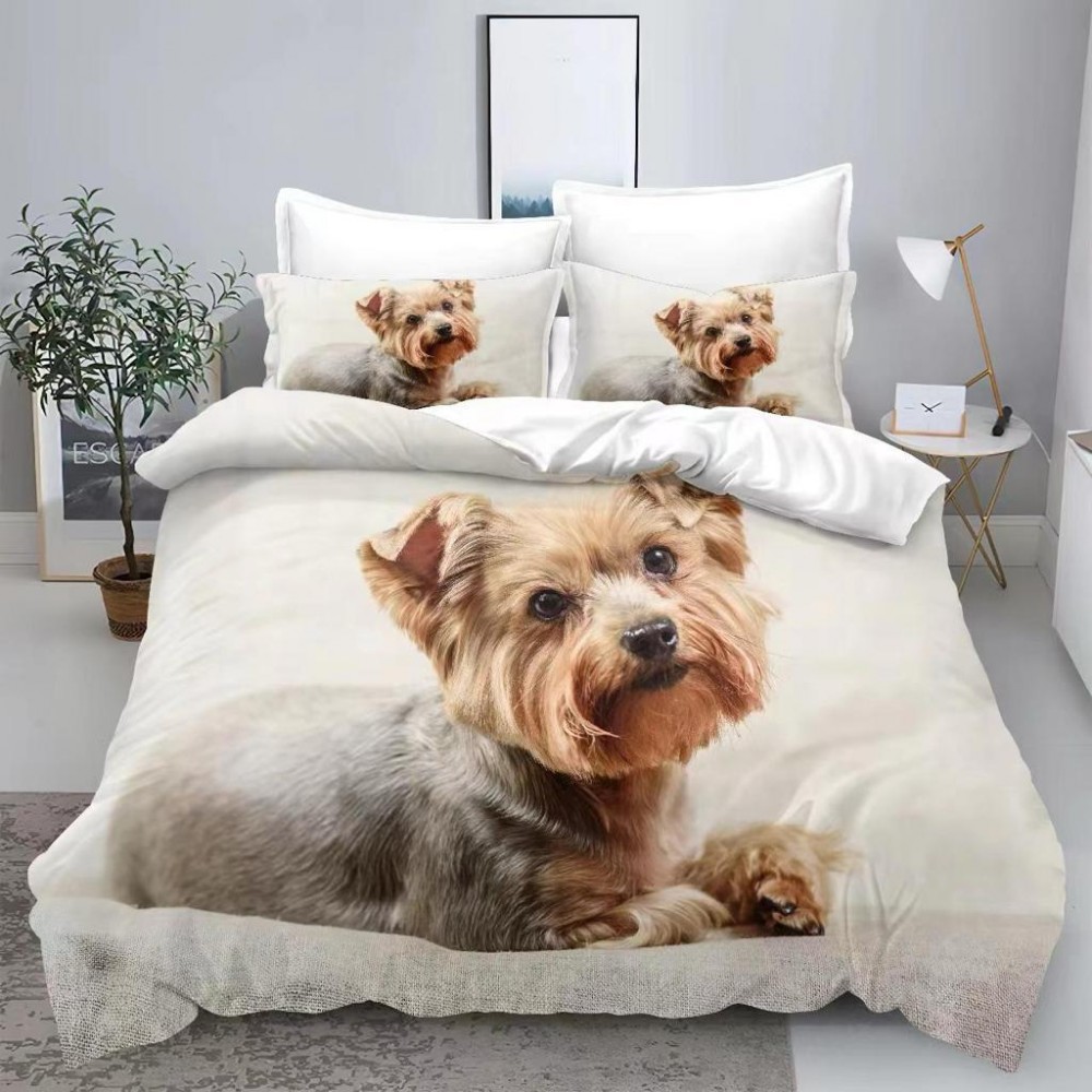 Lenjerie pat dublu, Bumbac Finet Superior, 6 Piese, Bumbac Finet, 3D, YO3D-43 LENJERII DIN FINET 6 PIESE 3D