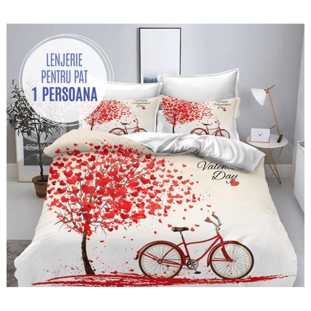 Lenjerie Pat 1 persoana FINET Y1P2 LENJERII DIN FINET 4 PIESE  /  1 PERSOANA PREMIUM