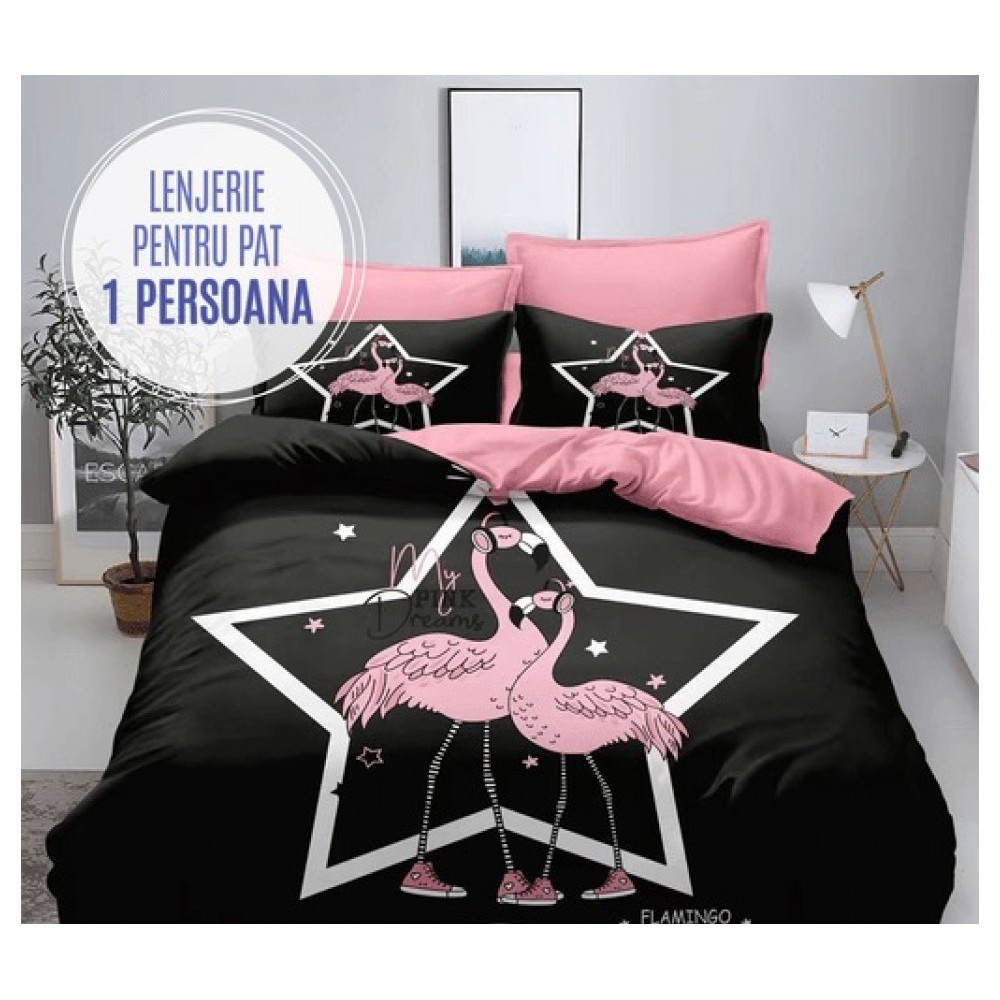 Lenjerie Pat 1 persoana FINET Y1P5 LENJERII DIN FINET 4 PIESE  /  1 PERSOANA PREMIUM
