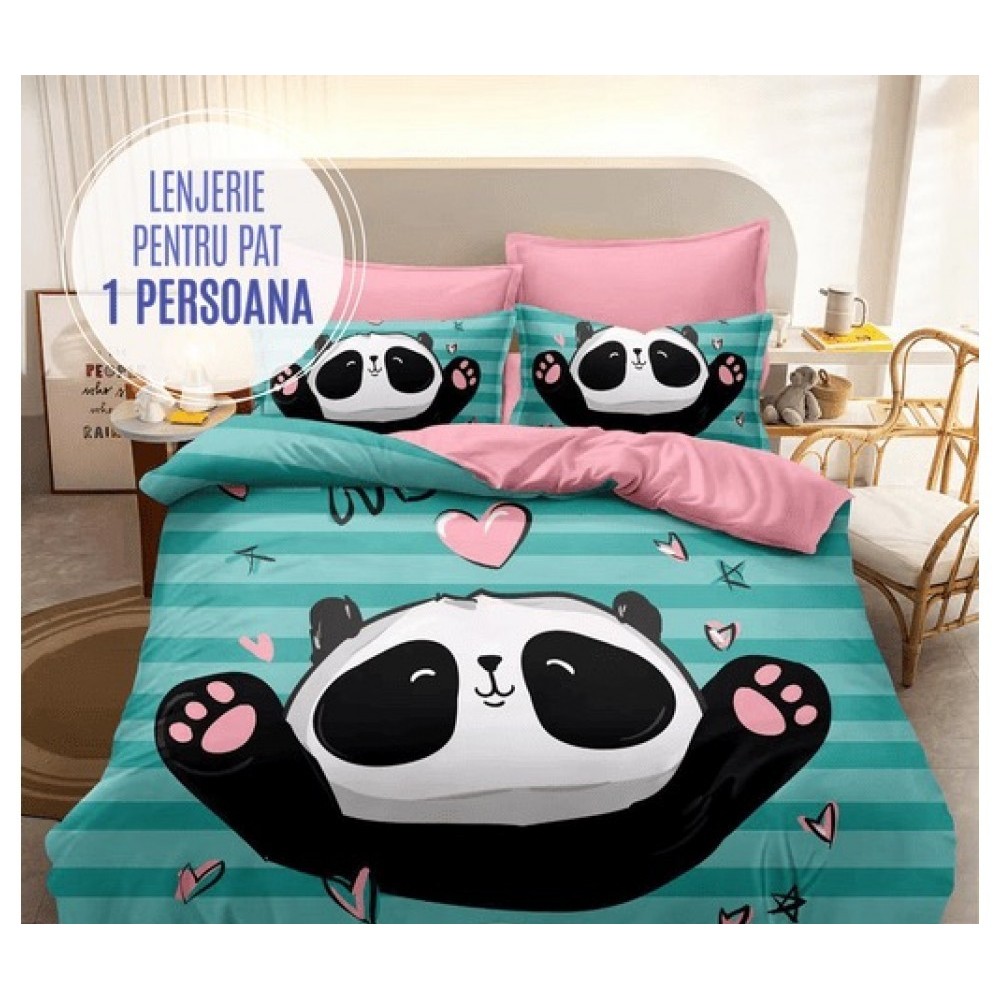 Lenjerie Pat 1 persoana FINET Y1P9 LENJERII DIN FINET 4 PIESE  /  1 PERSOANA PREMIUM