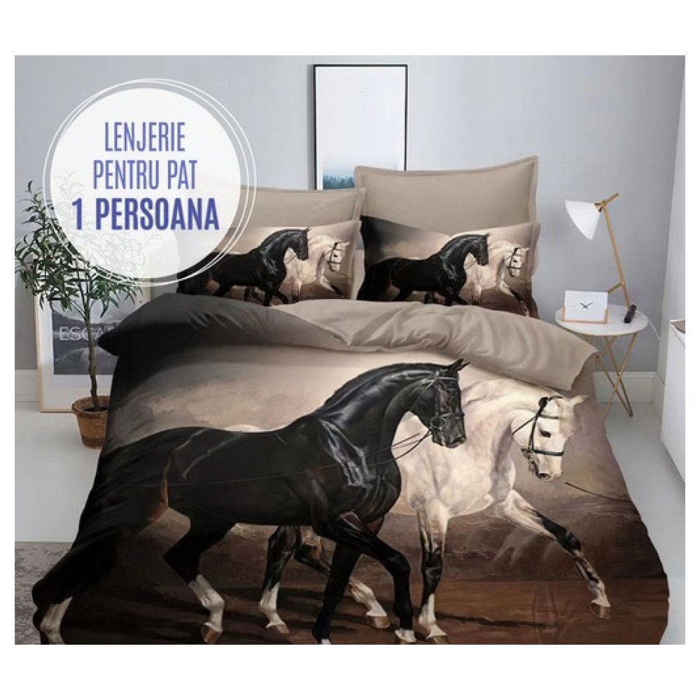 Lenjerie Pat 1 persoana FINET Y1P10 LENJERII DIN FINET 4 PIESE  /  1 PERSOANA PREMIUM