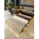 Covor Bubble imitatie blana de iepure 3D, 80 X 150 cm, gri inchis Traverse antiderapante 80x150