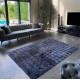 Covor Bubble imitatie blana de iepure 3D, 80 X 150 cm, gri inchis Traverse antiderapante 80x150