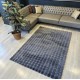 Covor Bubble imitatie blana de iepure 3D, 80 X 150 cm, gri inchis Traverse antiderapante 80x150