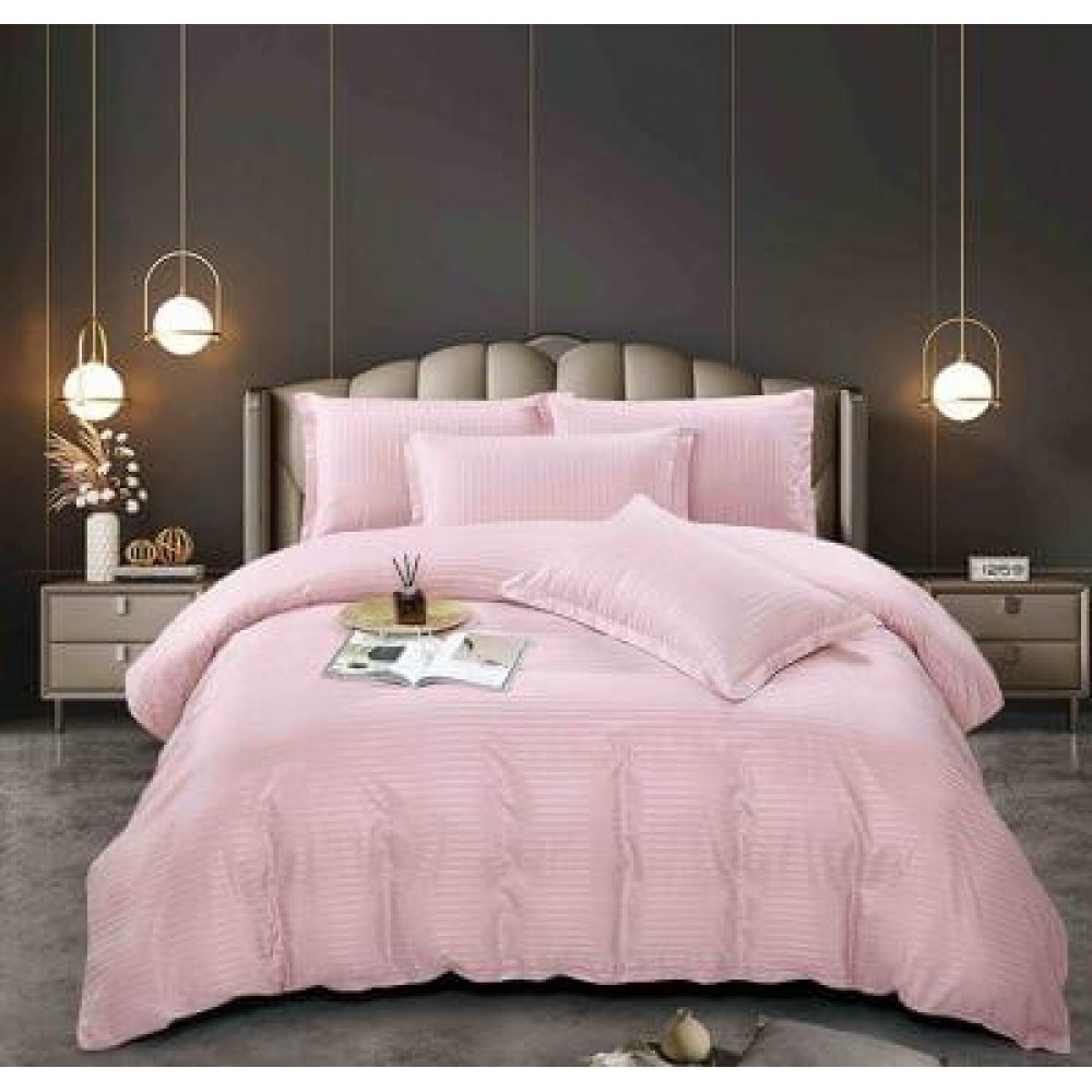 Lenjerie de pat, 2 persoane, damasc, 6 piese, cu elastic, UniDeluxe LDJ6PE11 Lenjerii Damasc cu elastic