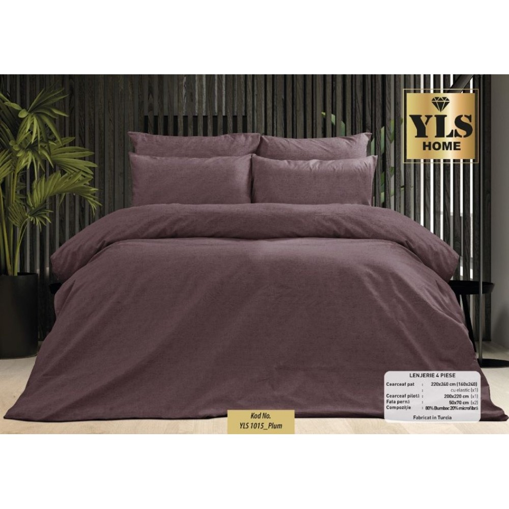 Lenjerie De Pat Finet Cu Elastic - LFY2 Lenjerii din finet 4 piese elastic