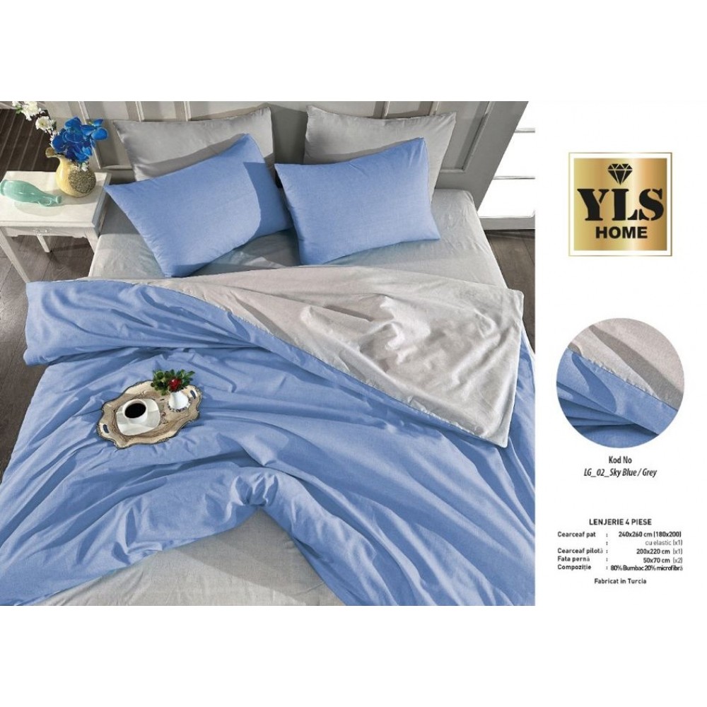 Lenjerie De Pat Finet Cu Elastic - LFY11 Lenjerii din finet 4 piese elastic