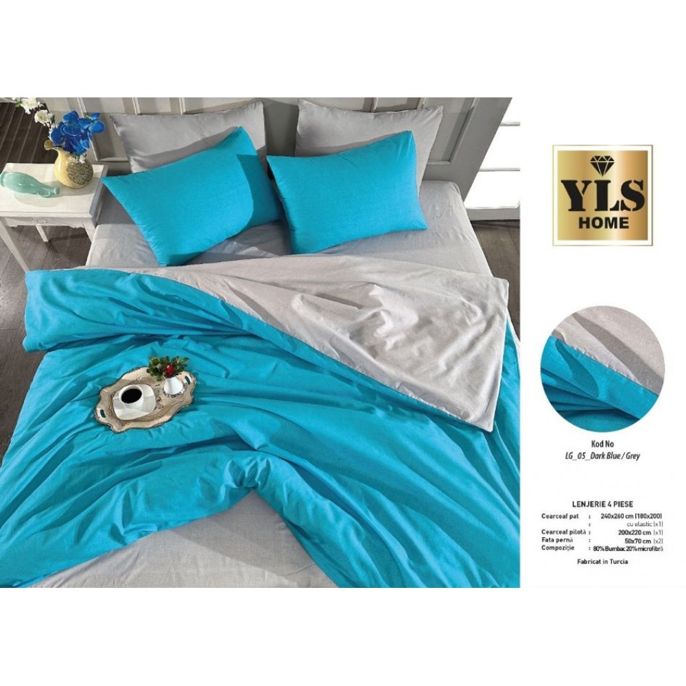 Lenjerie De Pat Finet Cu Elastic - LFY14 Lenjerii din finet 4 piese elastic