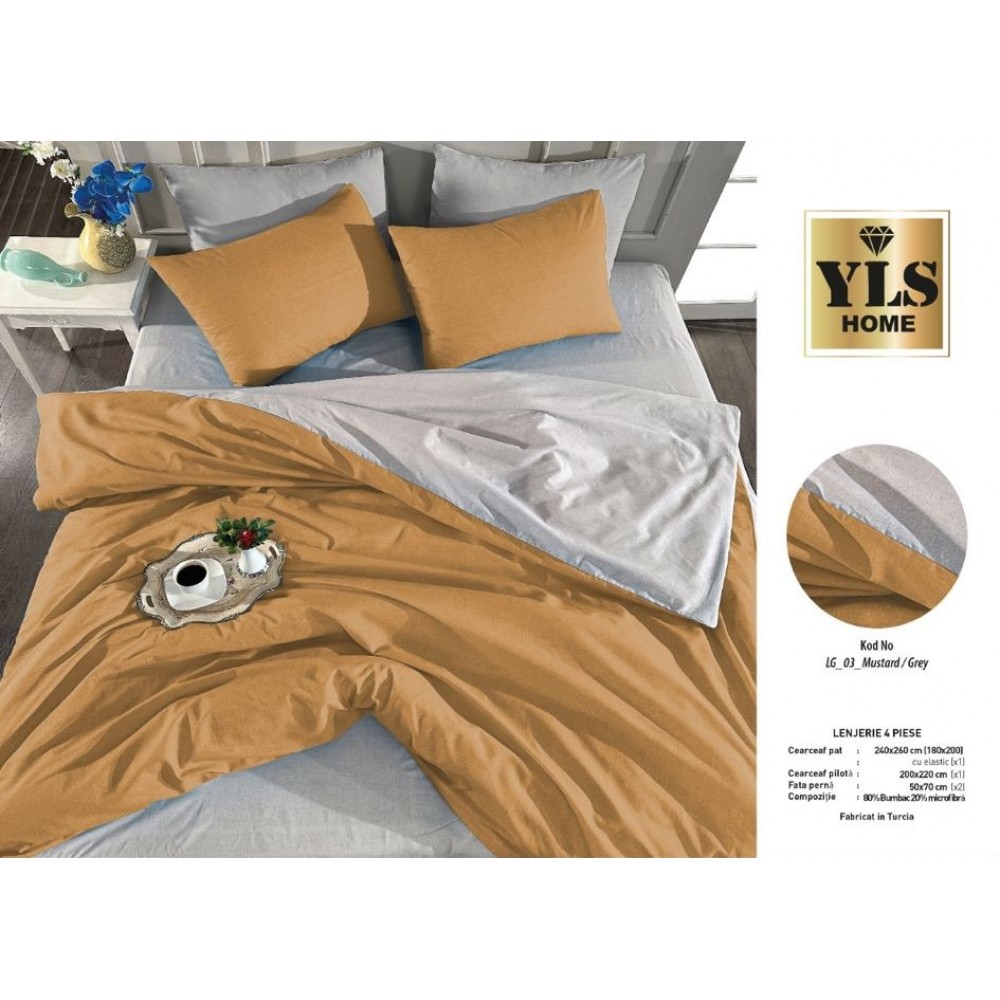 Lenjerie De Pat Finet Cu Elastic - LFY15 Lenjerii din finet 4 piese elastic