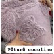 Pătura Cocolino 1200gr, 200x230cm, fluturi 3D în relief, LILA , PC3DP4 Paturi cocolino grofate