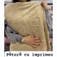 Pătura Cocolino 1200gr, 200x230cm, fluturi 3D în relief, BEJ , PC3DP7 Paturi cocolino grofate