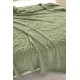 Pătura Cocolino 1200gr, 200x230cm, fluturi 3D în relief, VERDE , PC3DP9 Paturi cocolino grofate