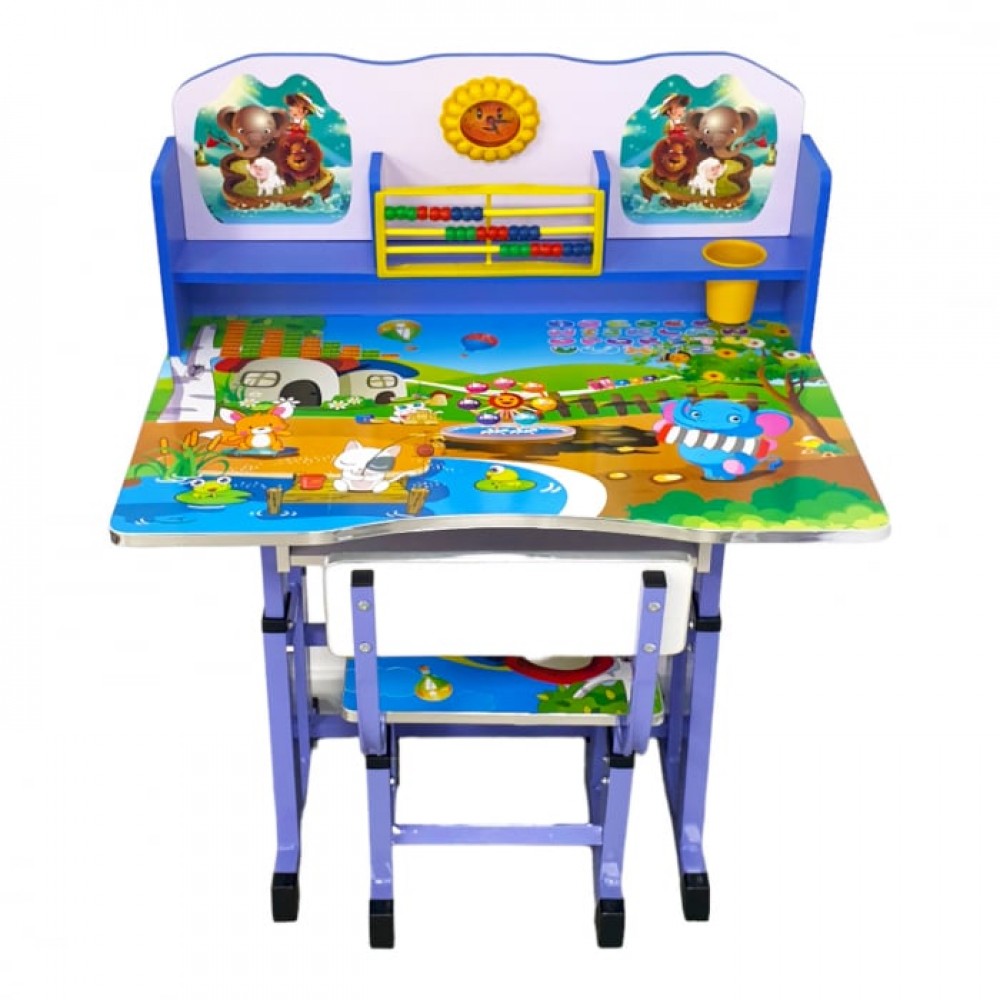 Set birou cu scăunel, metalic + MDF, 70 x45 cm, reglabil pe înălțime,  B3 BIROURI COPII