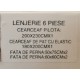Lenjerie DIN FINET 6 piese, CEARCEAF DE PAT CU ELASTIC, pat dublu, chenar brodat, BEJ,  LFE6PP5 Lenjerii din finet 6 piese cu  elastic