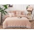 Lenjerie DIN FINET 6 piese, CEARCEAF DE PAT CU ELASTIC, pat dublu, PUDRA,  LFE6PP11