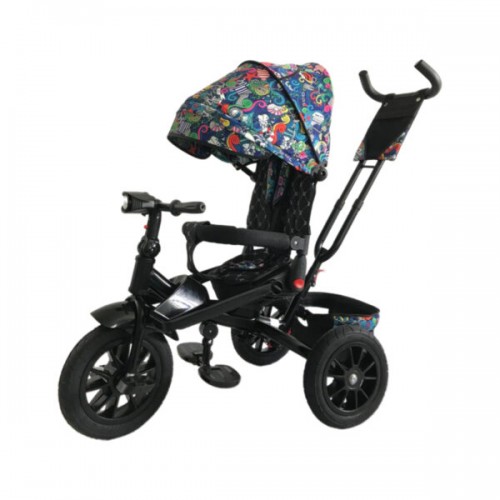 Tricicleta copii cu scaun reversibil si spatar reglabil multicolor 5099 EVA