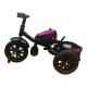 Tricicleta copii cu scaun reversibil si spatar reglabil negru-auriu 5099 EVA TRICICLETE