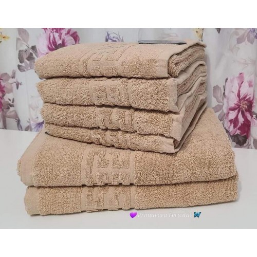 Set mix 6 bucati prosoape MODEL GRECESC  100% bumbac GR9