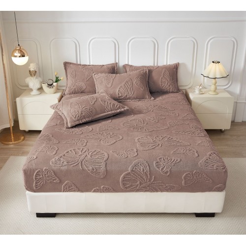 Husa de Pat Cocolino+2 Fete Perna,Fluturi 3D in relief HCF3D1