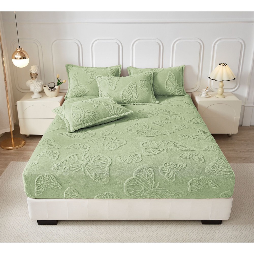 Husa de Pat Cocolino+2 Fete Perna,Fluturi 3D in relief HCF3D3 Huse cocolino