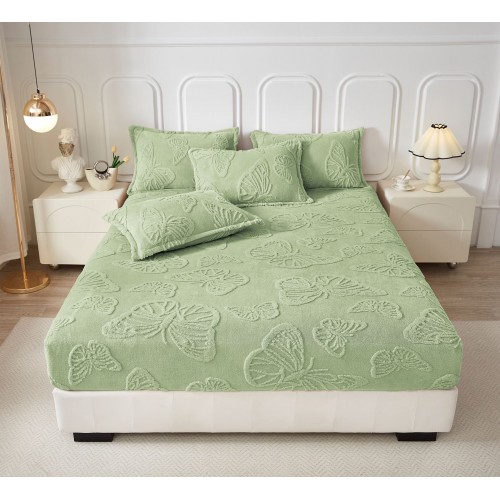 Husa de Pat Cocolino+2 Fete Perna,Fluturi 3D in relief HCF3D3