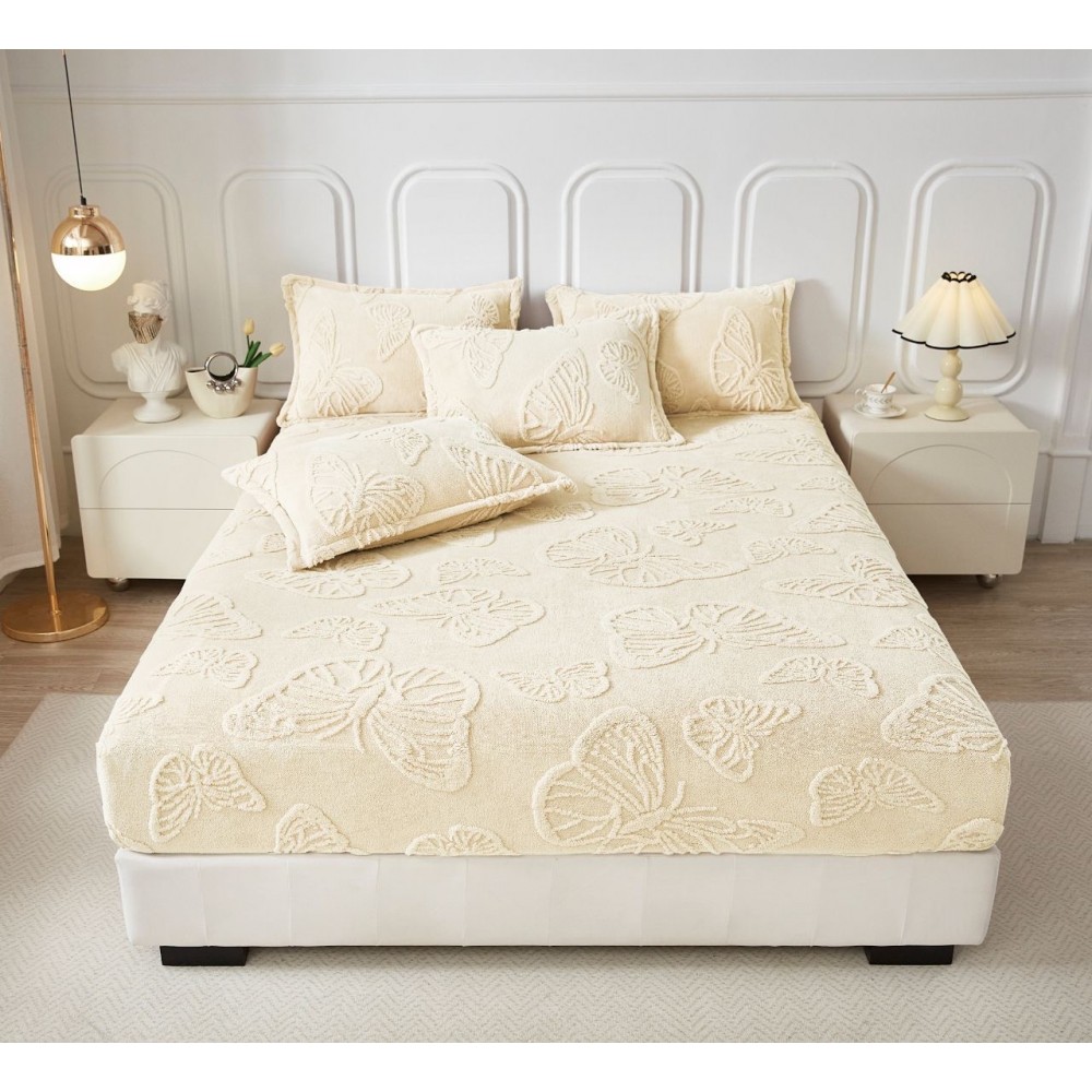 Husa de Pat Cocolino+2 Fete Perna,Fluturi 3D in relief HCF3D11 Huse cocolino