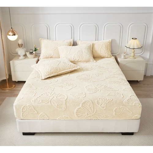 Husa de Pat Cocolino+2 Fete Perna,Fluturi 3D in relief HCF3D11