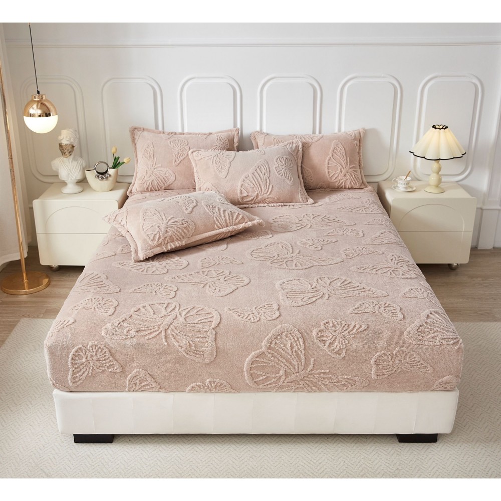 Husa de Pat Cocolino+2 Fete Perna,Fluturi 3D in relief HCF3D10 Huse cocolino