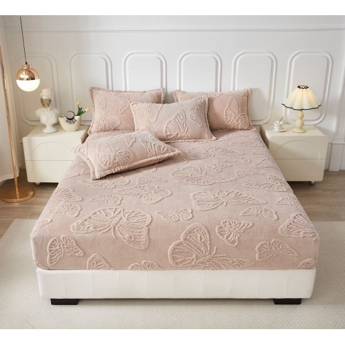 Husa de Pat Cocolino+2 Fete Perna,Fluturi 3D in relief HCF3D10