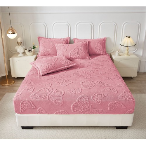 Husa de Pat Cocolino+2 Fete Perna,Fluturi 3D in relief HCF3D9