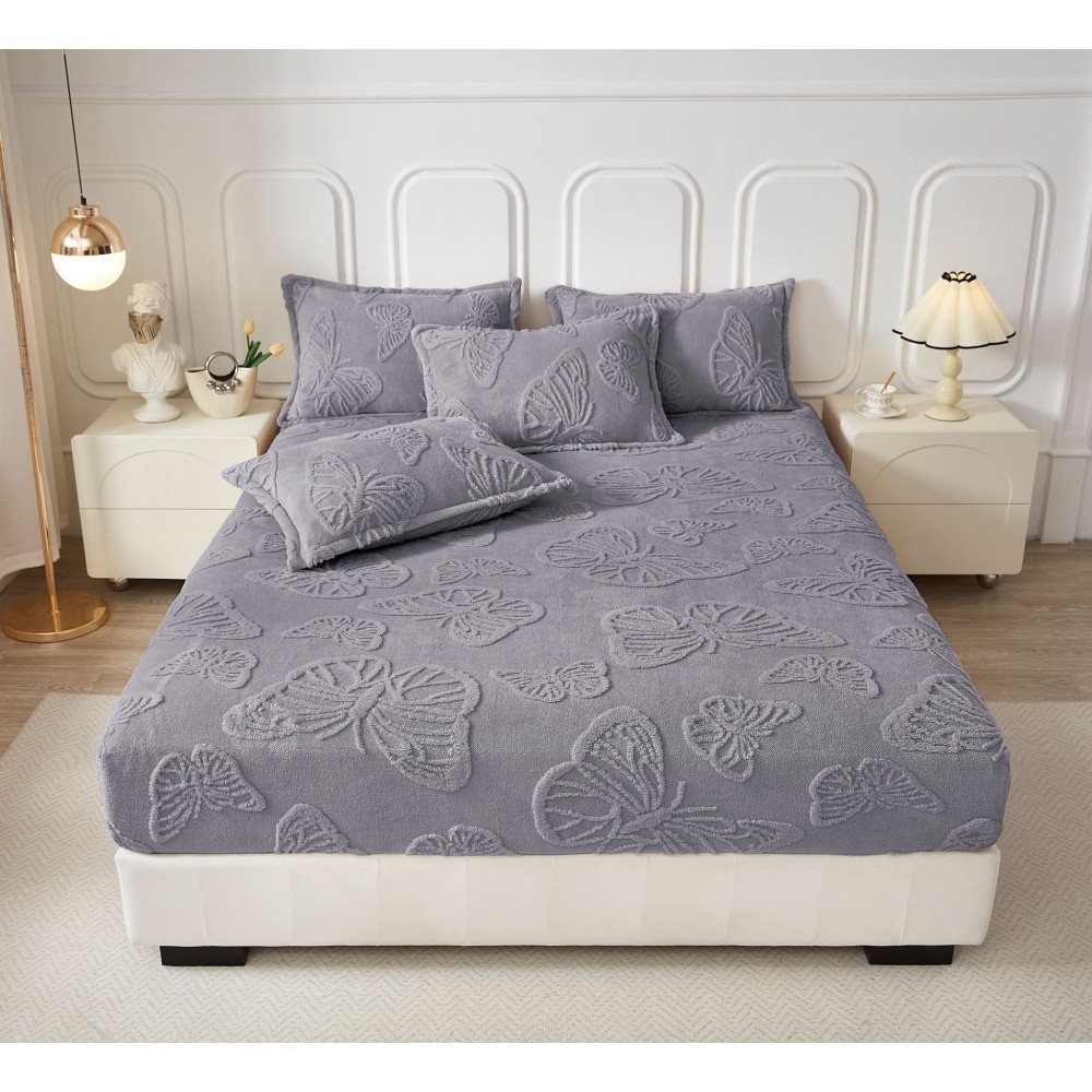 Husa de Pat Cocolino+2 Fete Perna,Fluturi 3D in relief HCF3D8 Huse cocolino