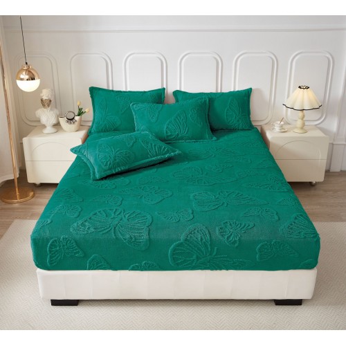 Husa de Pat Cocolino+2 Fete Perna,Fluturi 3D in relief HCF3D6