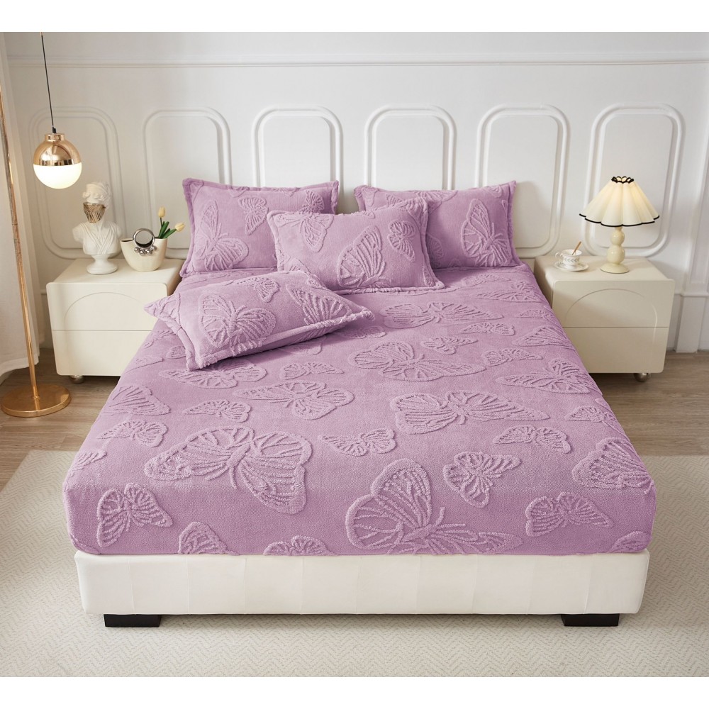 Husa de Pat Cocolino+2 Fete Perna,Fluturi 3D in relief HCF3D5 Huse cocolino