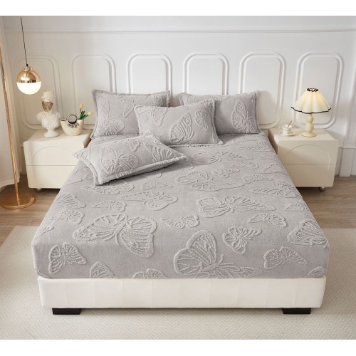 Husa de Pat Cocolino+2 Fete Perna,Fluturi 3D in relief HCF3D4