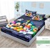Set husa de pat dublu cu elastic si 2 fete de perna 140X200
