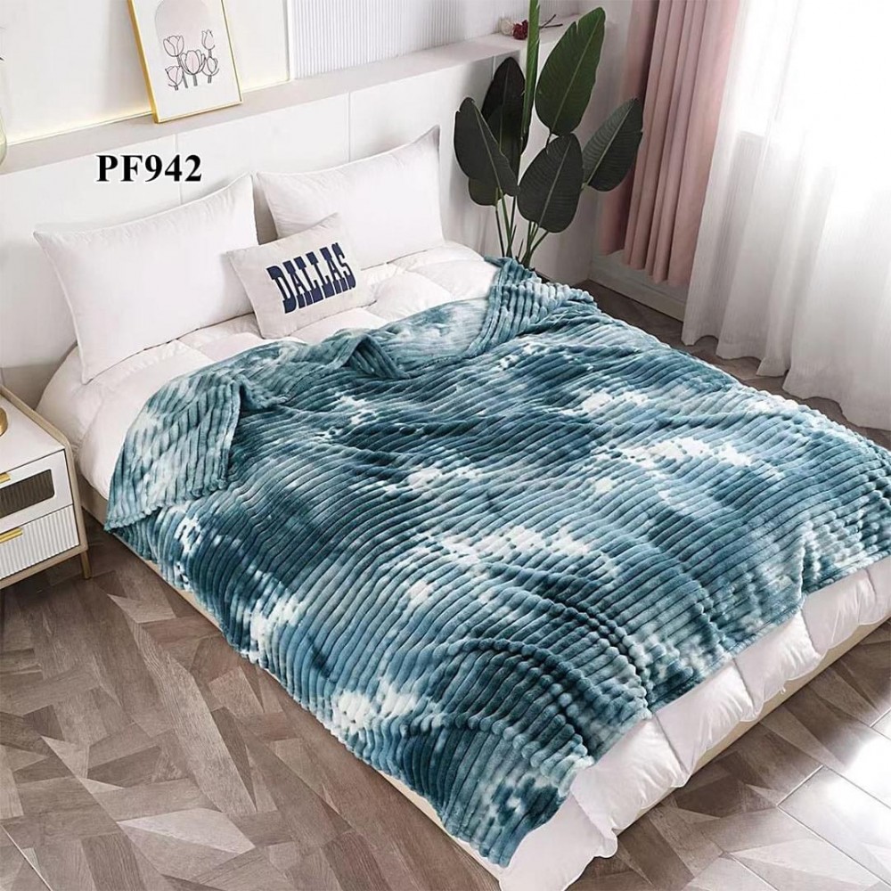 Pătură catifelată cocolino-MATERIAL GROS GROFAT pentru pat dublu COD: PGFD3 Paturi cocolino grofate