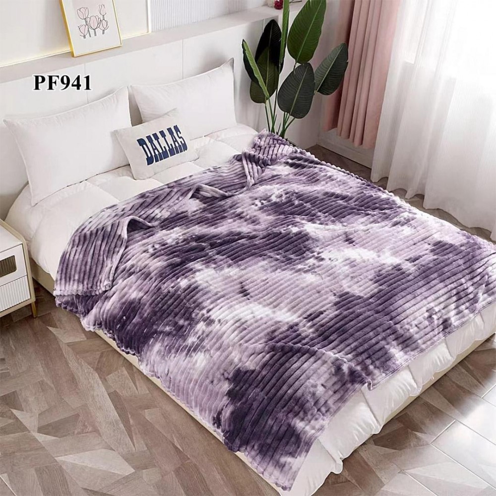 Pătură catifelată cocolino-MATERIAL GROS GROFAT pentru pat dublu COD: PGFD8 Paturi cocolino grofate